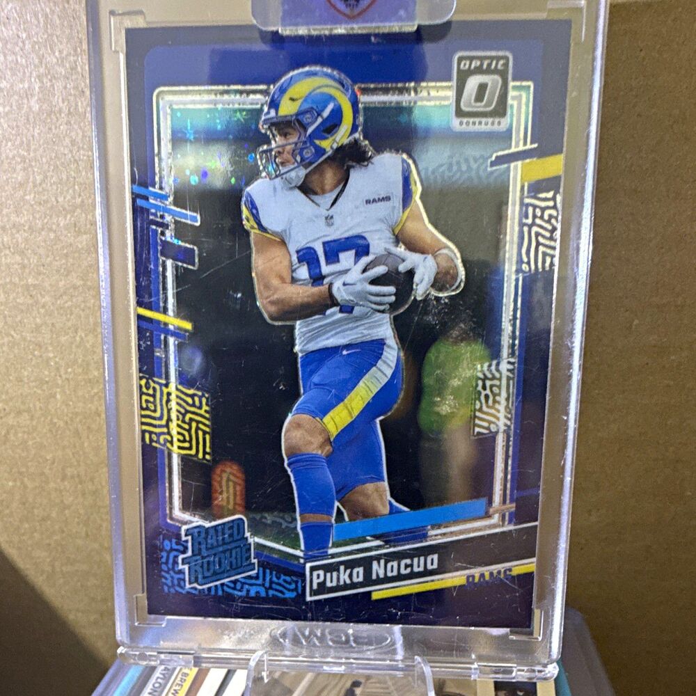 2023 Donruss Optic Puka Nacua Rated Rookie Purple Stars #238 /15 Rams🔥